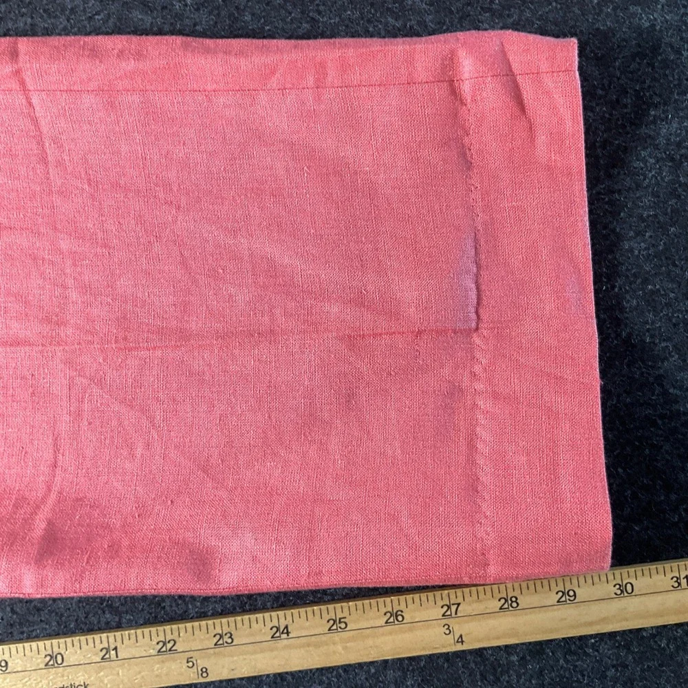 Banana Republic Trousers Womens 6 Pink Linen Pleated Wide Leg Classic Coastal